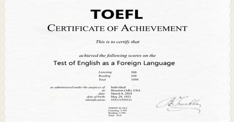 chứng chỉ TOEFL
